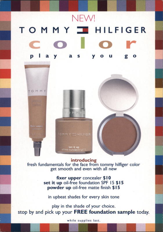 Tommy Hilfiger Color Makeup Advertising Rack Cards