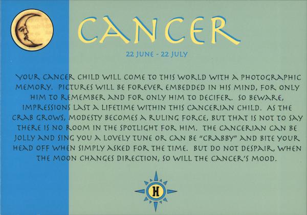 Cancer - M@x Racks Horoscope '98 Rack Cards