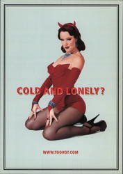 Cold and Lonely? TooHot.com | Sticker GoCard, Peel Here!