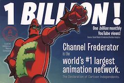Channel Frederator is the world's #1 largest animation network Postcard