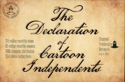 "The Declaration of Cartoon Independents" by Channel Frederator Network Rack Cards Postcard Postcard Postcard