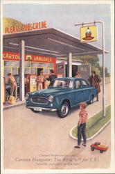 Cartoon Hangover: Too #$@!* for T.V. Postcard