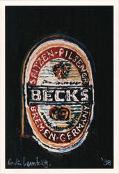 Andreas Lemberg Art Beck's Beer Advertising Postcard