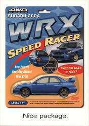 2004 Subaru AWD Speed Racer Rack Cards Postcard Postcard Postcard