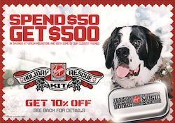 Virgin Holiday Rescue Kit Postcard