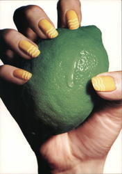 Bacardi Limon Woman's Hand Grasping a Lime Rack Cards Postcard Postcard Postcard