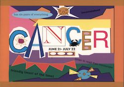 Cancer June 21 - July 22 Rack Cards Postcard Postcard Postcard