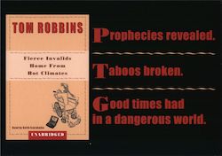 Tom Robbins Fierce Invalids Home Fron Hot Climates BDD Audiobooks Rack Cards Postcard Postcard Postcard
