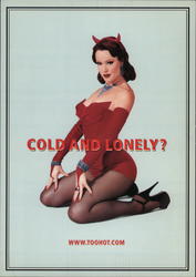 Cold and Lonely? TooHot.com | Sticker GoCard, Peel Here! Rack Cards Postcard Postcard Postcard