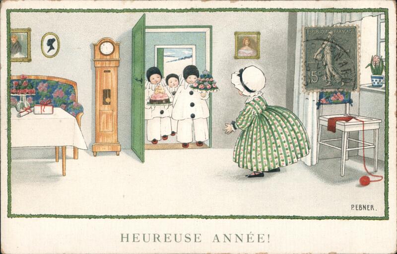 Children Delivering New Year's Cake