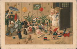 Vintage Postcard - Children's Playroom Scene Postcard
