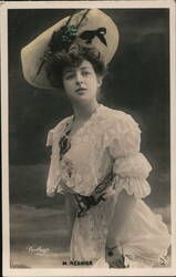French Actress M. Régnier Portrait - Vintage Postcard Postcard