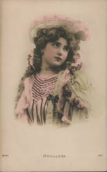 Vintage French Actress Devillers Portrait Postcard Postcard