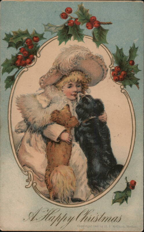 A Happy Christmas with Two Dogs Children