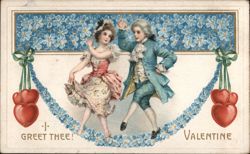 Dancing Children Valentine Greeting Postcard
