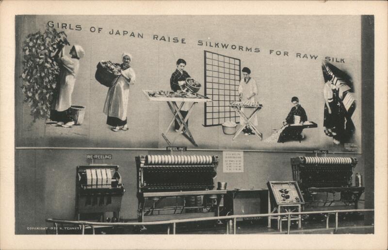 Girls of Japan Raise Silkworms, NY World's Fair 1939 New York