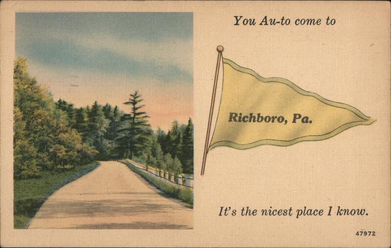 Richboro PA - Road & Pennant - You Au-to come Pennsylvania