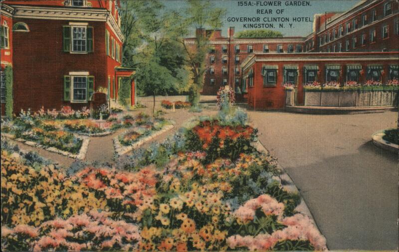 Flower Garden, Rear of Governor Clinton Hotel, Kingston, NY New York