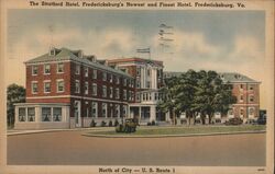 Stratford Hotel, Fredericksburg, Virginia Postcard