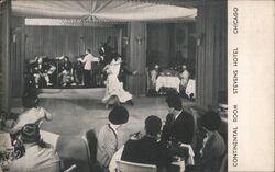 The Stevens Hotel, Chicago - Continental Room, Dancers, Band Postcard