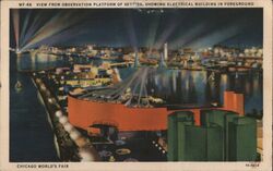 Sky Ride and Electrical Building, Chicago World's Fair Postcard