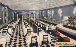 Guido Restaurant Interior, 166 West 48th Street, New York City Postcard