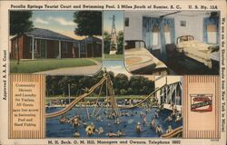 Pocalla Springs Tourist Court and Swimming Pool Postcard