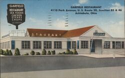 Garfield Restaurant, Ashtabula, Ohio Postcard