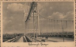 Triborough Bridge Linen Postcard Postcard