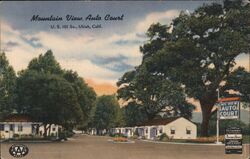 Mountain View Auto Court Postcard