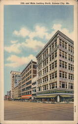 12th and Main Looking North, Kansas City, MO Postcard