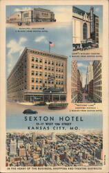 Sexton Hotel, Kansas City, MO Postcard