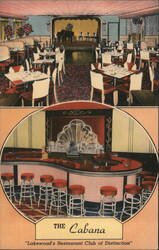 The Cabana Restaurant Club, Lakewood NJ Postcard