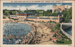 Hershey Park, Sandy Beach and Pool, Hershey, PA Postcard