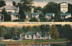 Orchard Cottages, Pocono Mountains, Canadensis, PA Postcard