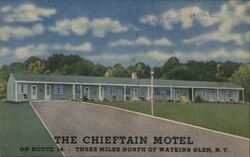The Chieftain Motel, Watkins Glen, NY Postcard