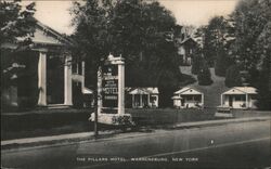 The Pillars Motel, Cabins, Rooms, Gifts, Antiques, Warrenburg, NY Postcard