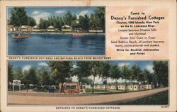 Denny's Furnished Cottages, Clayton, NY, St. Lawrence River Postcard