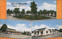 White Village Cabins Postcard