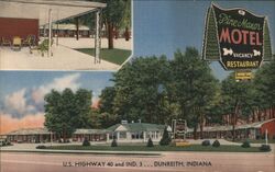 Pine Manor Motel & Restaurant Postcard