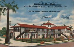Ala Mar Motel, Rancho El Mar, Santa Barbara CA Postcard