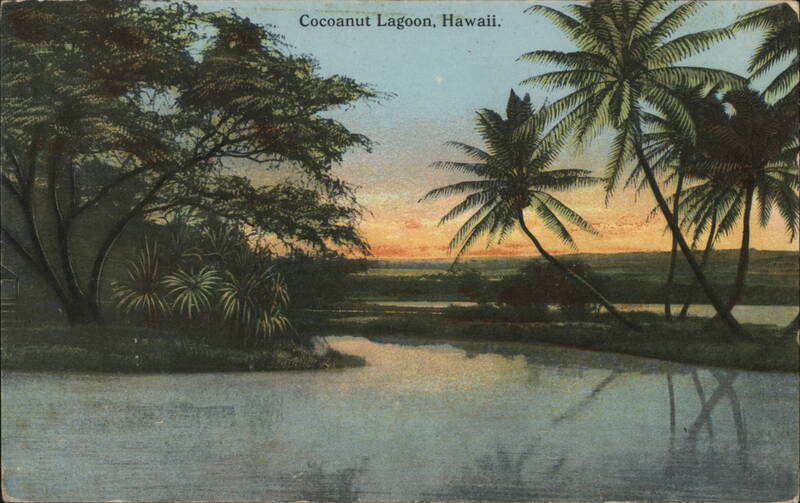 Coconut Lagoon, Hawaii at Sunset