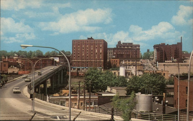 Washington Street Bridge and Skyline Jamestown New York