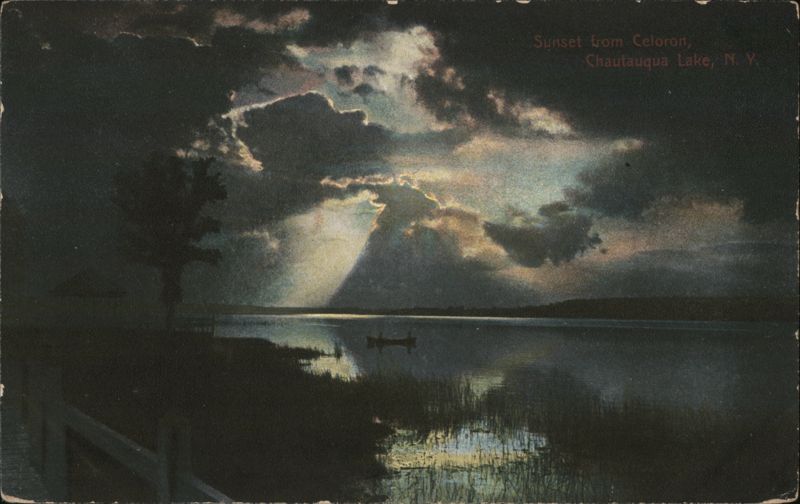 Sunset over Chautauqua Lake from Celoron, New York