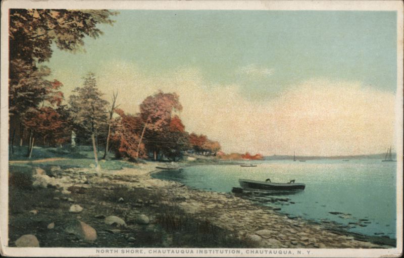 Chautauqua Institution North Shore, Boats & Trees New York