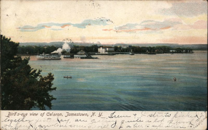 Bird's-Eye View of Celoron Amusement Park, Jamestown, NY New York