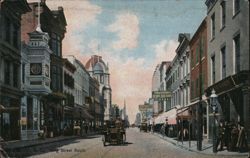 Charleston SC King Street South Street Scene Postcard