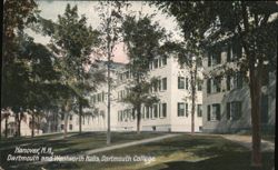 Dartmouth and Wentworth Halls, Dartmouth College Postcard