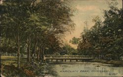 Kapiolani Park Bridge, Honolulu, Hawaii Postcard