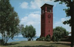 Miller Bell Tower on Lake Chautauqua, NY Postcard
